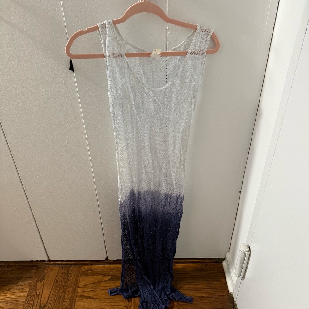 Pilyq White and Blue Ombre Swim Coverup